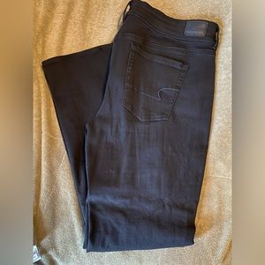 AE Womens flare/bootcut black stretch jean